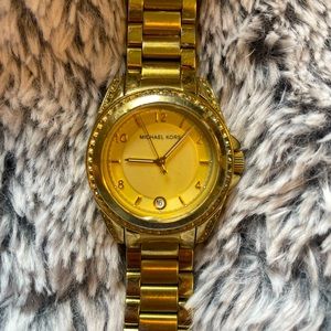 Michael Kors Gold slim band watch